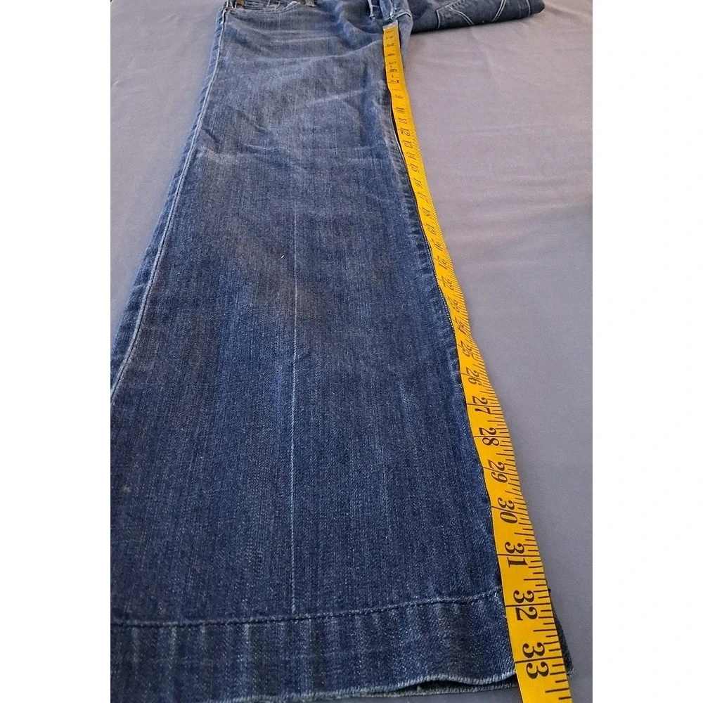 Women's 7 For‎ All Mankiind Flare Leg Dojo Jeans SZ 29 Style Embellished Pockets